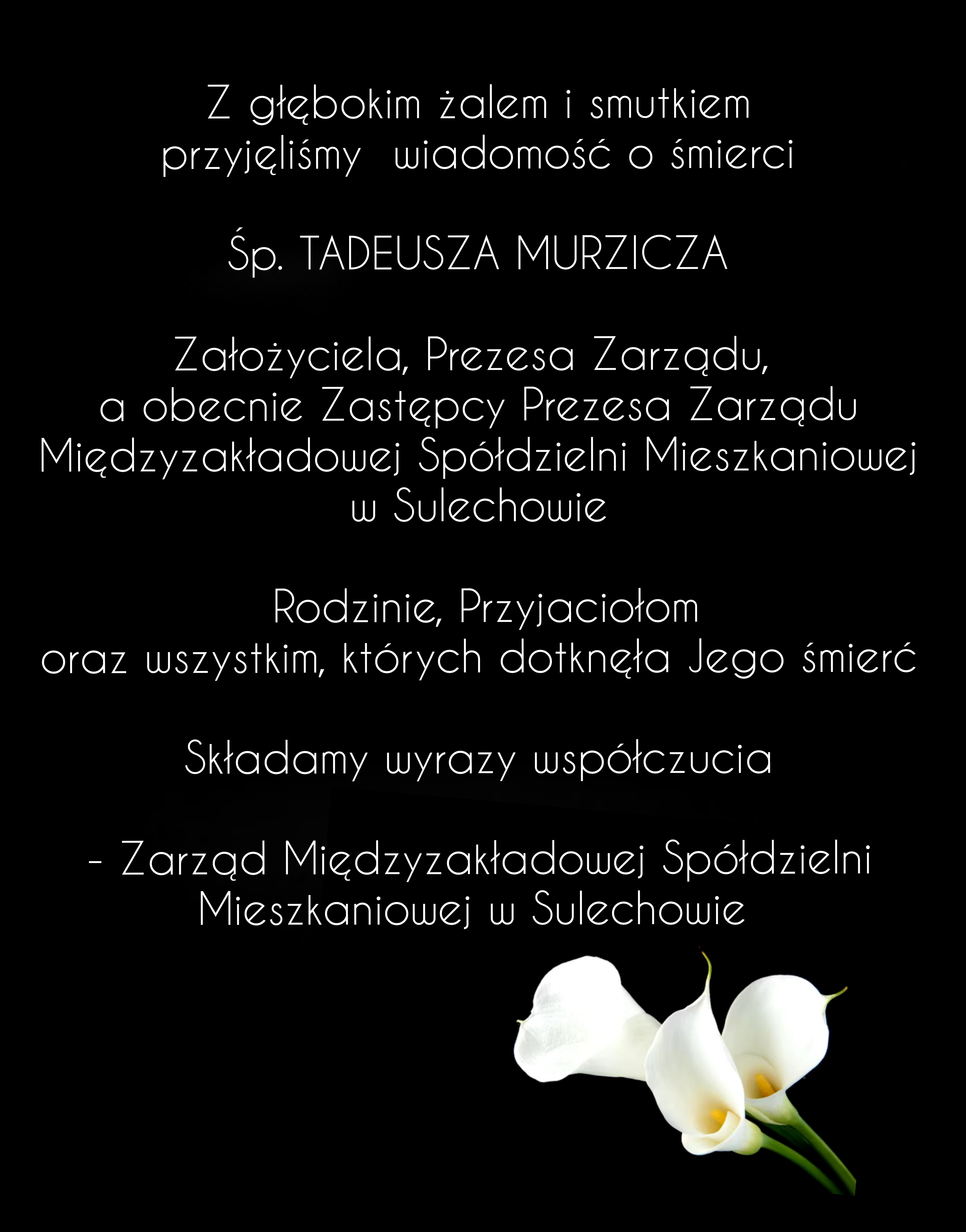 Śp. Tadeusz Murzicza